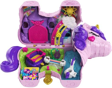 Polly Pocket Unicorn Party Conjunto Grande Compacto De