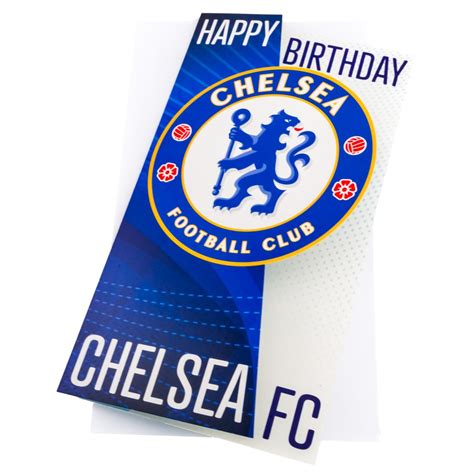 Chelsea Fc Crest Birthday Card Select Sports Souvenirs