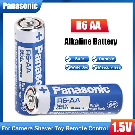 2pcs 100 Original Brand New Panasonic R6 Aa 1 5v Alkaline Battery For