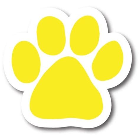 Blank Yellow Pawprint Car Magnet by Magnet Me up 5 Paw Print Auto Truck ...