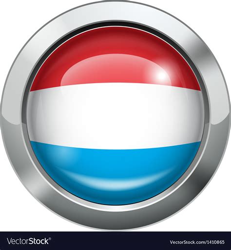 Dutch Flag Metal Button Royalty Free Vector Image