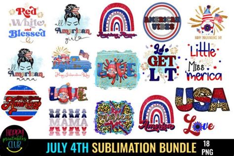 July Th Sublimation Bundle I Patriotic Graphic By Happy Printables