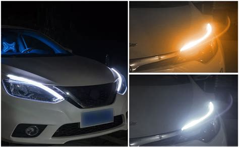 TEKSHINNY Tira De Luces LED Para Coche 2 Tiras De Faros LED