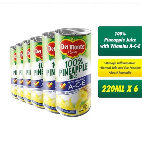 DEL MONTE 100 Pineapple Juice With Vitamin A C E To Support The Immune