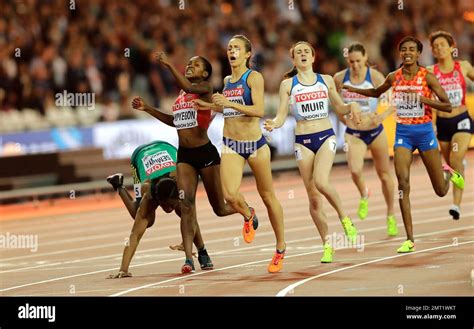 Kenya S Faith Chepngetich Kipyegon Left Celebrates As She Wins The