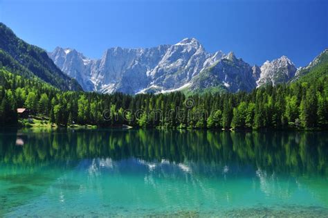 Fusine Lake Italian Alps Friuli Region Italy Stock Image Image Of