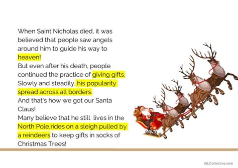 The History Of Santa Claus General V English Esl Powerpoints