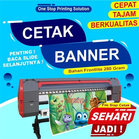 Jual Cetak Baner Spanduk Baliho 260 280 340 Gram Cepat 1 Hari