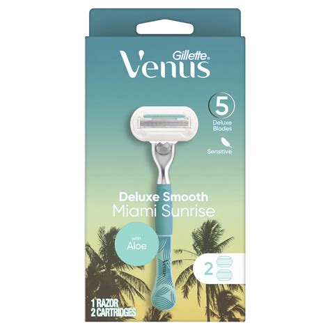 Gillette Venus Deluxe Smooth Miami Sunrise Women S Shaver Refill Buy