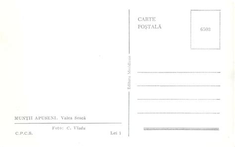 Romania Muntii Apuseni Valea Seaca Peisaj Montan Carte Postala Europe