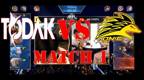 ONIC ESports VS TODAK MPL INVITATIONAL QUALIFIERS Week 1 Day 1 Match