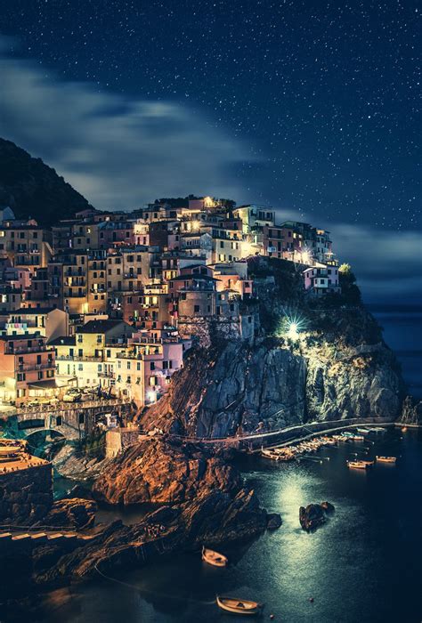 Manarola A Small Town In Cinque Terre Italy Macbook Parco Nazionale