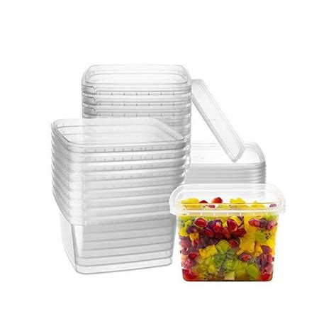 Buy 16 Oz Square Clear Deli Containers With Lids Stackable Tamper Proof Bpa Free Food