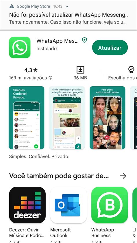 Meu DEUS não foi atualizar o Whatsapp Messenger Conheça a emoção das