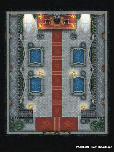 Throne Room Battle Map 24x32 Art R Roll20