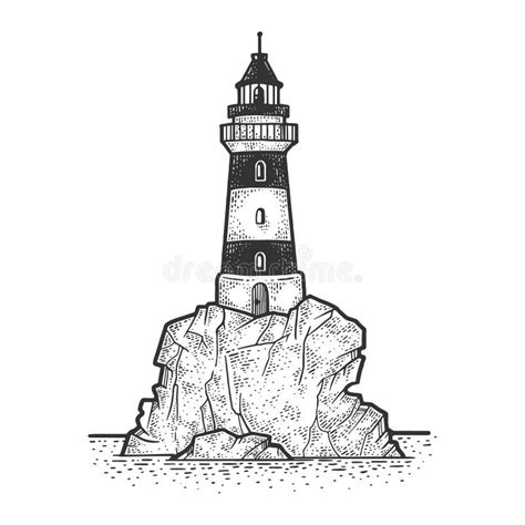 Ilustração Vetorial Do Desenho De Farol Ilustração do Vetor