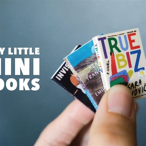 Mini Book Covers Editable Template Mini Books Canva Etsy