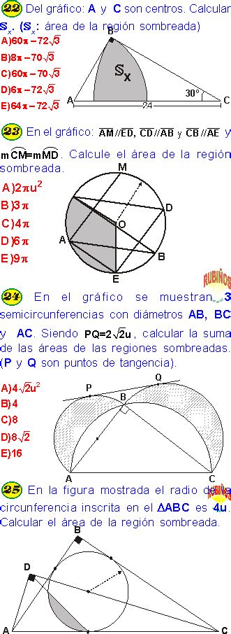 Areas De Regiones Circulares Ejemplos Y Ejercicios Resueltos De