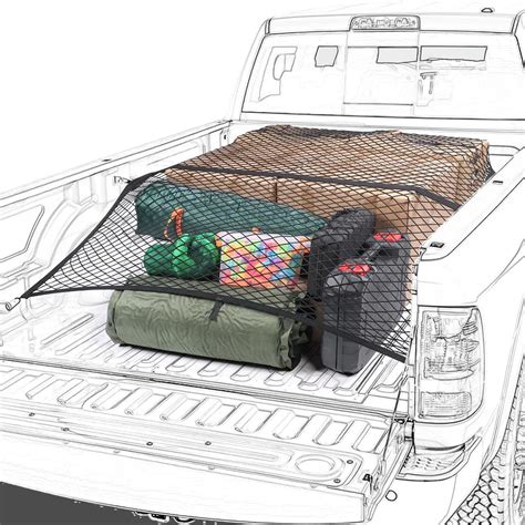 Truck Bed Net Highly Elastic Cargo Net For Pickup Truck Bed