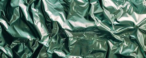 Metallic Hemlock Color Background With A Crumpled Foil Texture