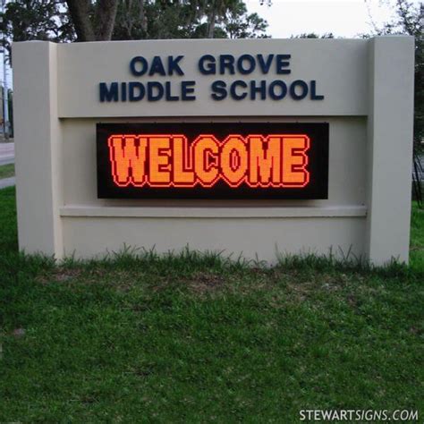 School Sign for Oak Grove Middle School - Clearwater, FL