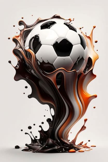 Premium AI Image A Beautiful Soccer Ball On White Background In The