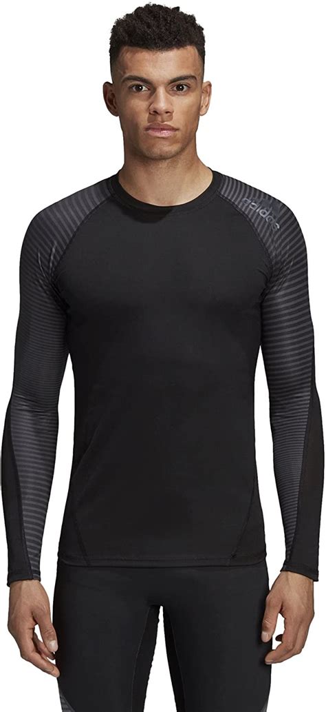 Adidas Mens Climawarm Training Alphaskin Sport Long Sleeve Tee Black