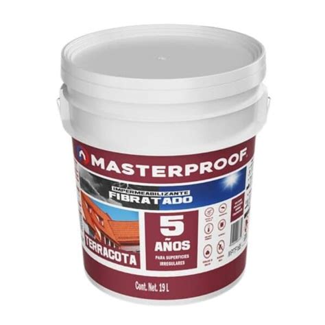 Impermeabilizante Fibratado Masterproof Blanco 5 Años 19 L IMP1685