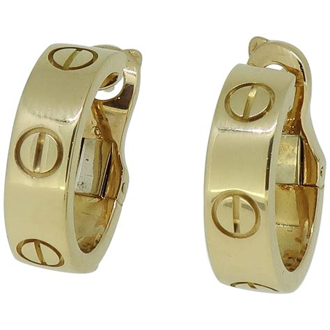 Cartier Yellow Gold Love Hoop Earrings B8022900 For Sale At 1stDibs