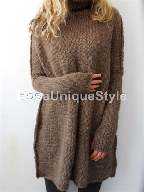 Knit Sweater Women Alpaca Slouchy Loose Chunky Knit Sweater Etsy Canada