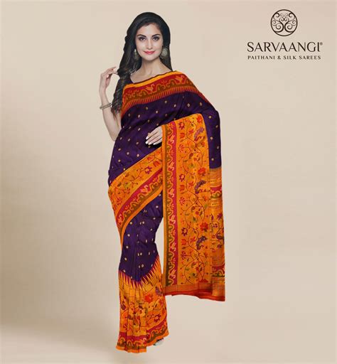 Pure Silk Yeola Paithani Saree in Purple