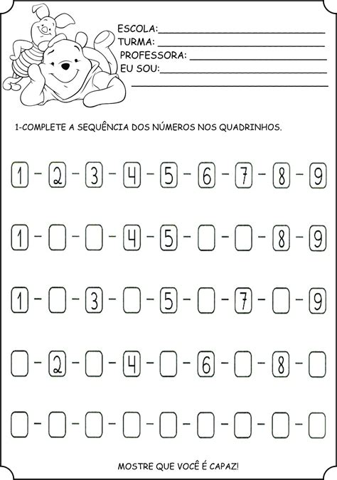 Atividades De Sequencia Numerica 3 Ano LIBRAIN