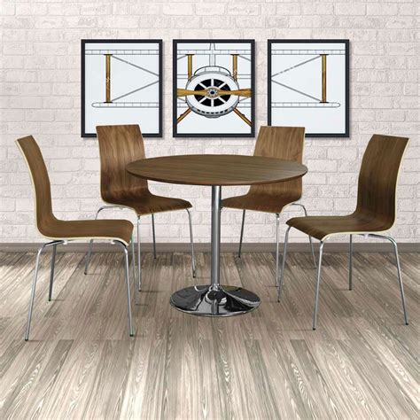 Soho Walnut Veneer Finish Dining Set Lavishway Uk