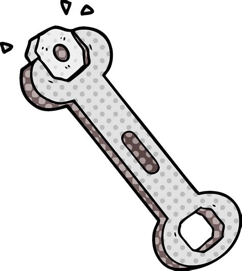 Cartoon Spanner Turning Nut Drawing Png