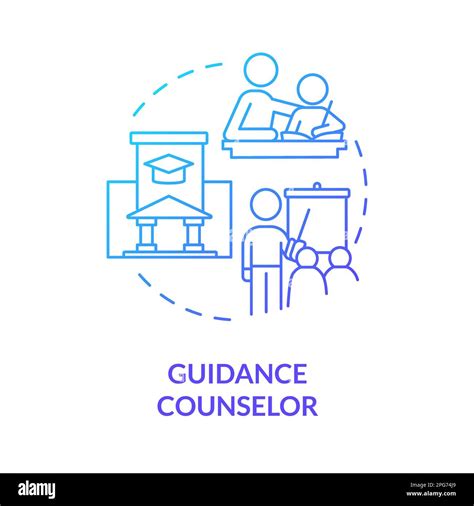 Guidance Counselor Blue Gradient Concept Icon Stock Vector Image And Art