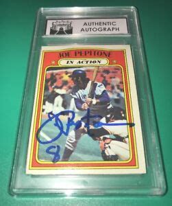 Joe Pepitone Cubs Signed 1972 Topps Baseball Card Authentic Autograph ...