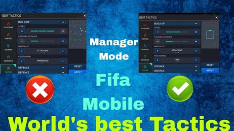 Fifa Mobile Manager Mode World Best Tactics Best Tactics Mod By