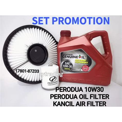 New Packing Perodua Mineral W Engine Oil W L Oil Filter Kenari