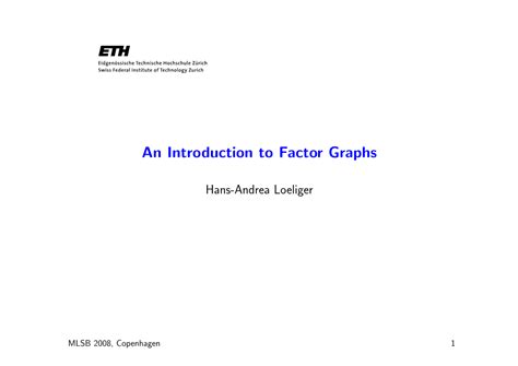 An Introduction To Factor Graphs Docslib