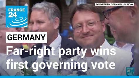 Germany Far Right Victory AfD Party Wins First Governing Vote In