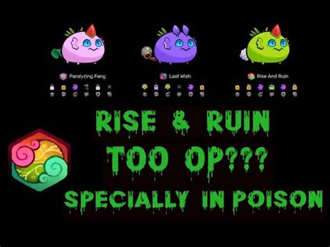 Axie Origin Poison Team With Rise And Ruin Runes Off Season Youtube