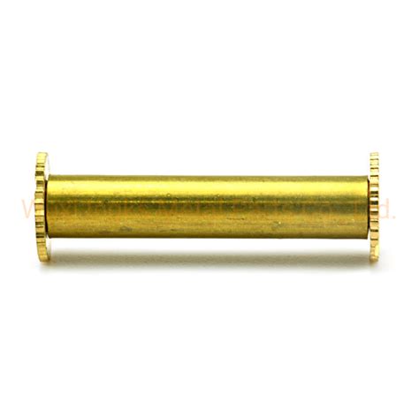 Brass Internal Thread Post With Double Slotted And Knurled Flat Head