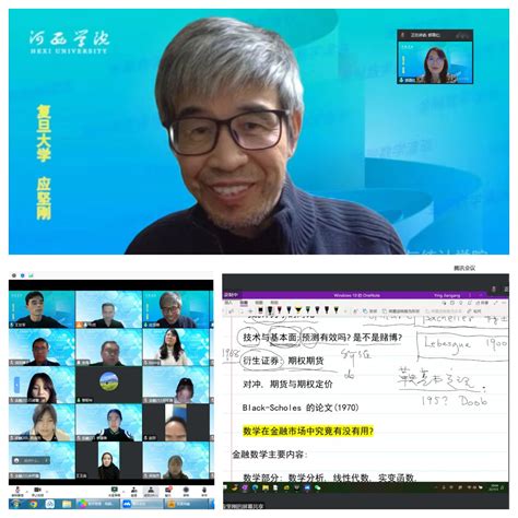 数学与统计学院邀请复旦大学应坚刚教授为师生作线上学术报告 河西学院 数学学院
