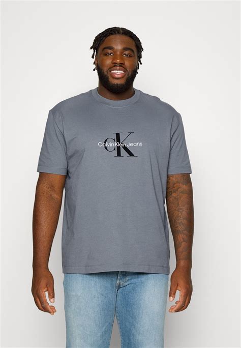 Calvin Klein Jeans Plus Monologo Tee T Shirt Con Stampa Overcast