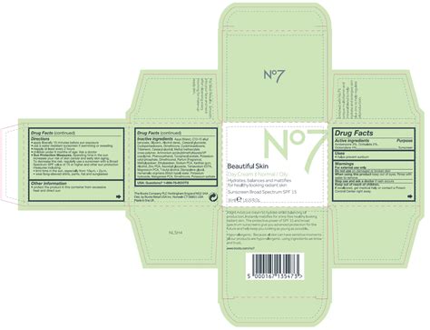 NO7 BEAUTIFUL SKIN DAY NORMAL OILY SUNSCREEN BROAD SPECTRUM SPF 15 ... 