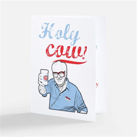 Harry Caray Holy Cow Valentines Day Card Urban Artisan