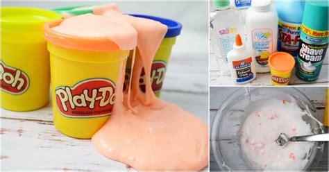 Easy Play Doh Slime Recipe No Borax Diy Candy