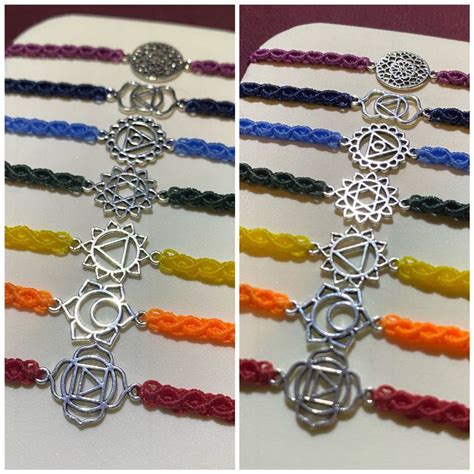 Chakra Makramee Armb Nder Im Set Spiritualit T Boho Kaufen Auf