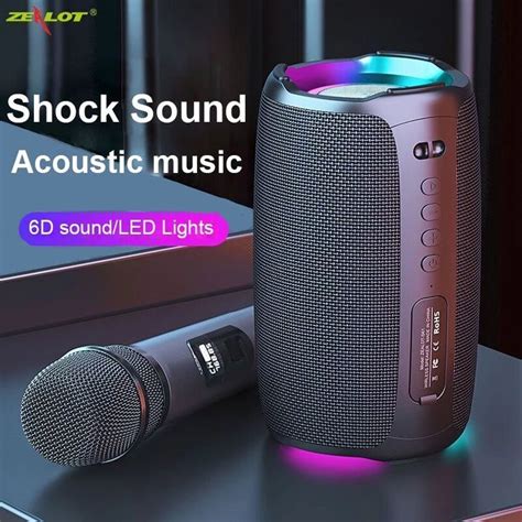 Zealot S61 Bluetooth Speaker Portable Speaker Double Bass Diaphragm RGB