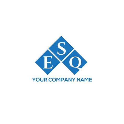 Esq Letter Logo Design On White Background Esq Creative Initials